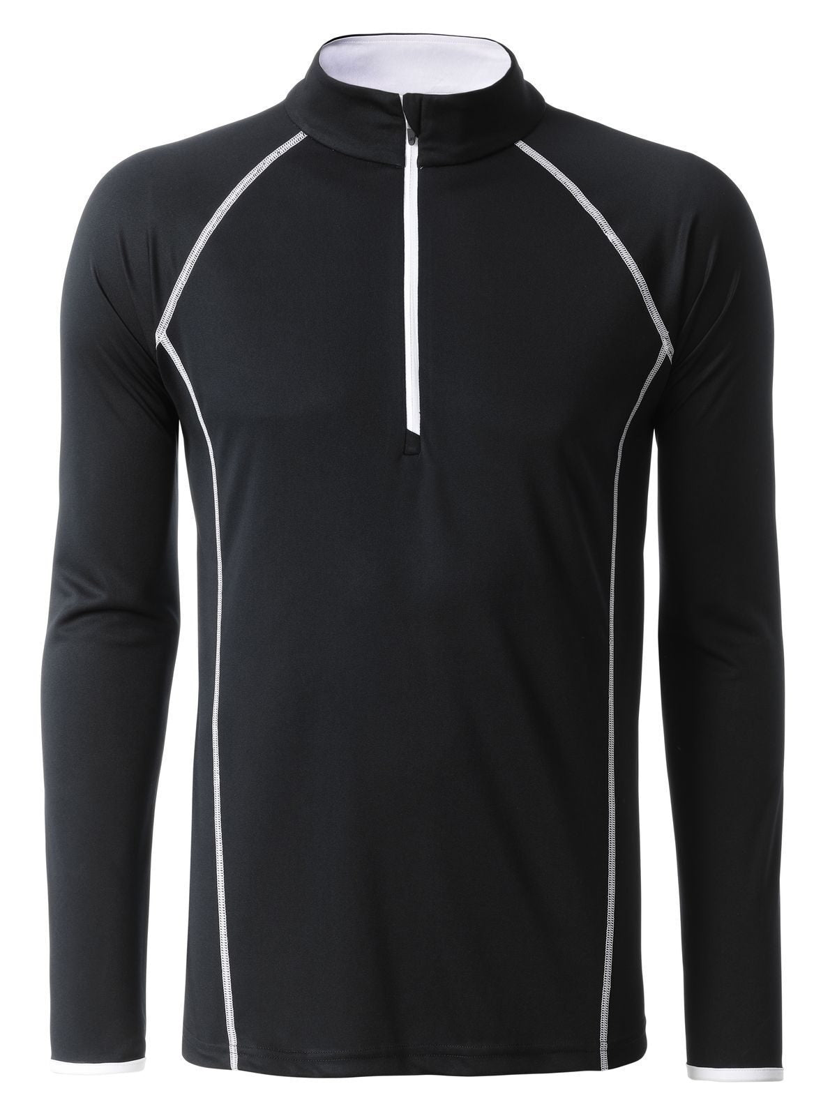 Men's Sportsshirt Longsleeve Daiber Black/White