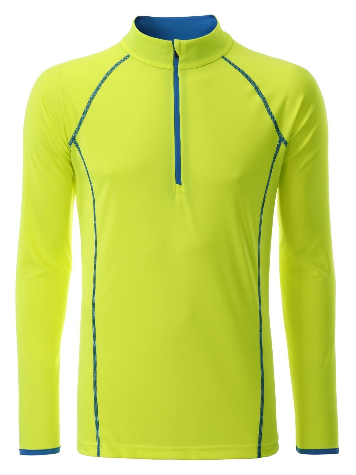 Men's Sportsshirt Longsleeve Daiber Bright-Yellow/Bright-Blue