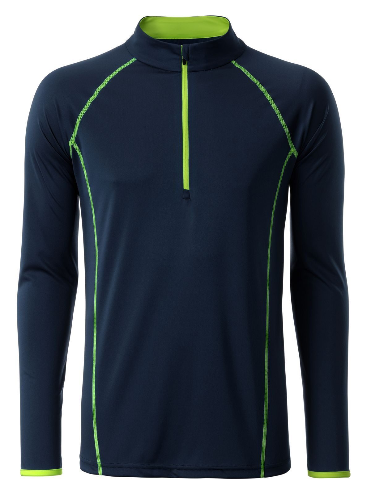 Men's Sportsshirt Longsleeve Daiber Navy/Bright-Yellow