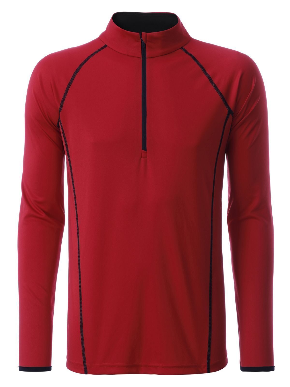 Men's Sportsshirt Longsleeve Daiber Red/Black