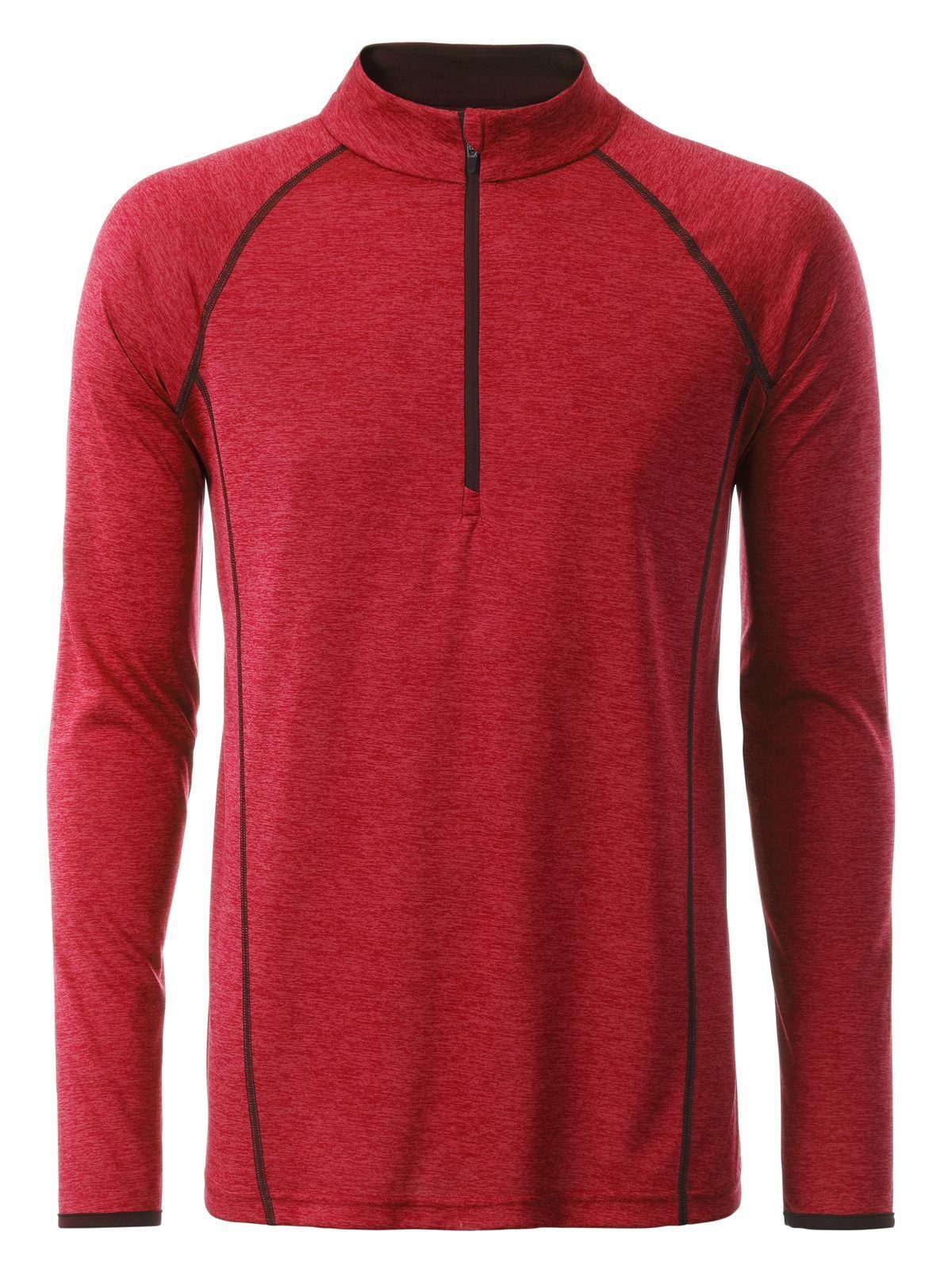Men's Sportsshirt Longsleeve Daiber Red-Melange
