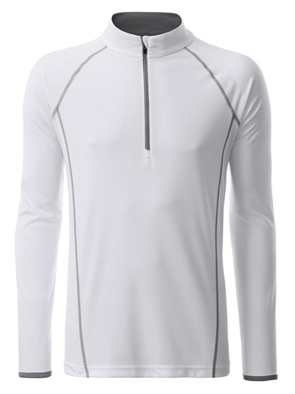 Men's Sportsshirt Longsleeve Daiber White/Silver