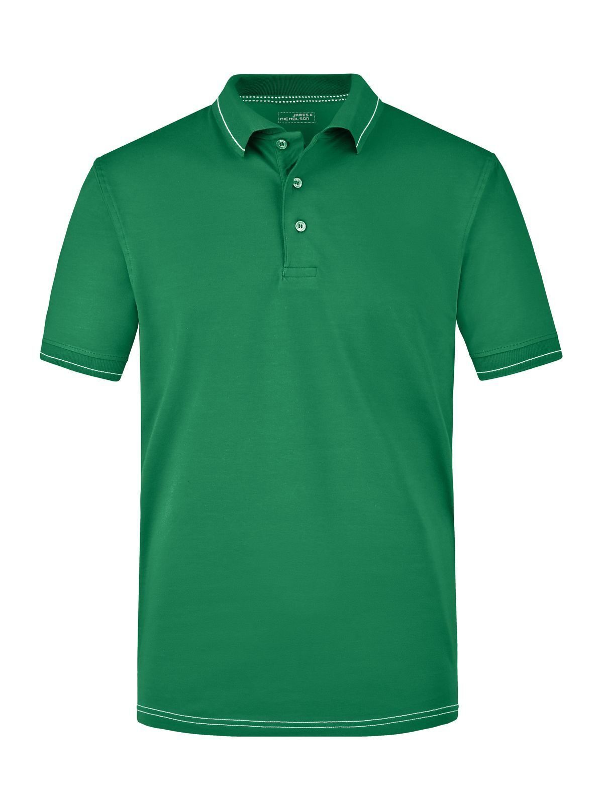 Men's Elastic Polo Daiber Irish-Green/White