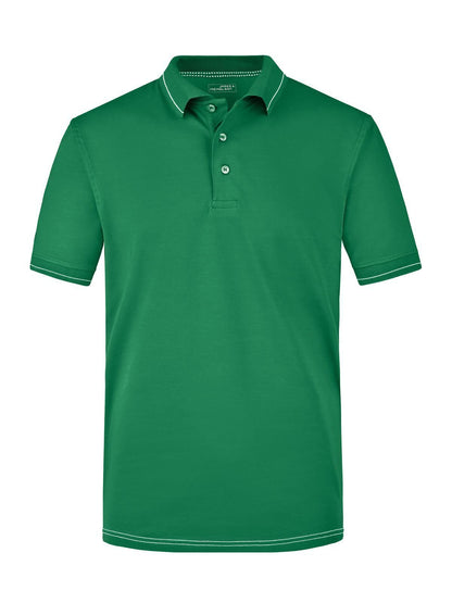 Men's Elastic Polo Daiber Irish-Green/White