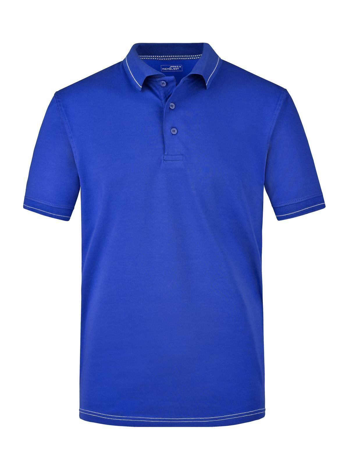 Men's Elastic Polo Daiber Royal/White