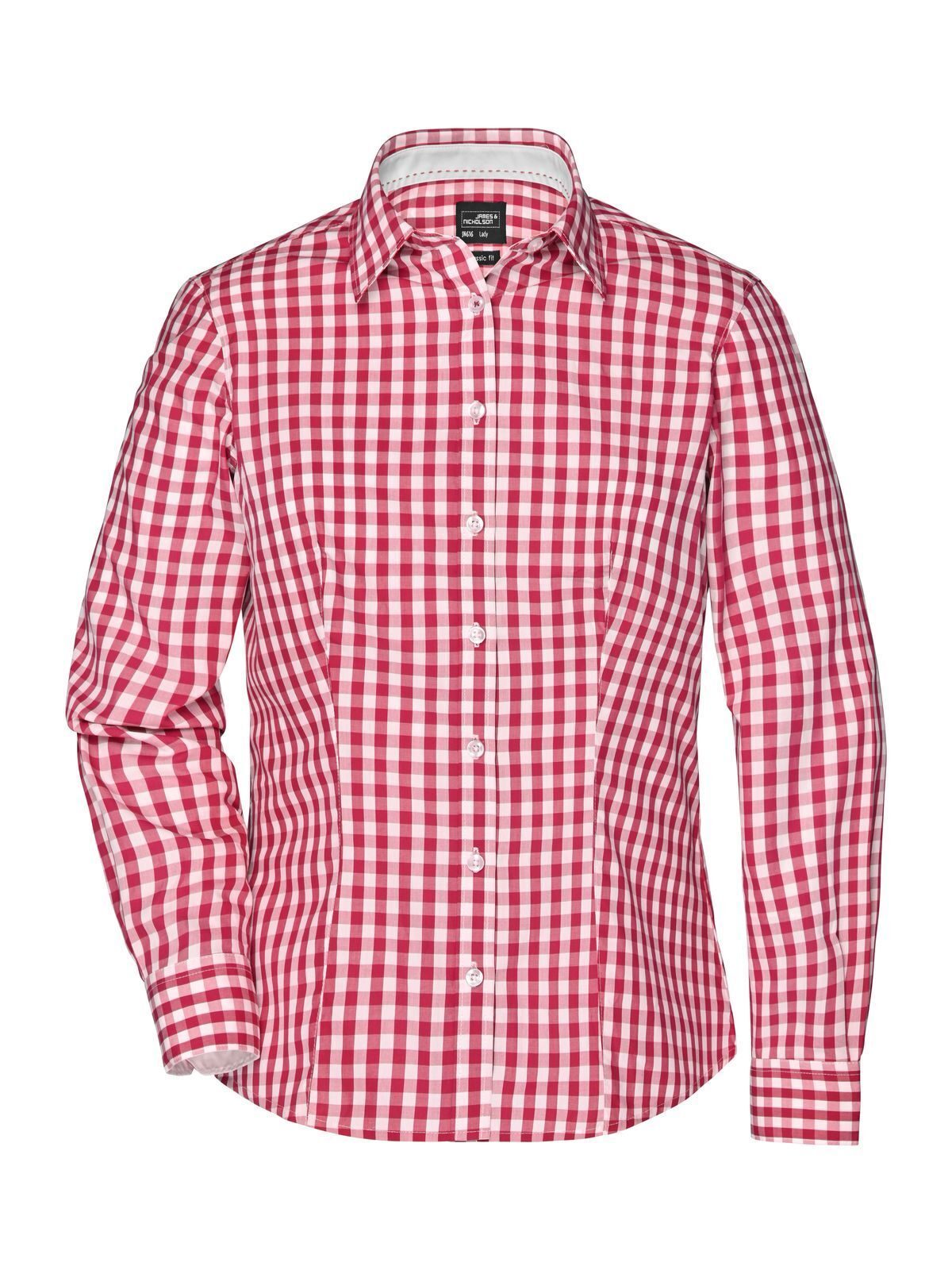 Ladies' Checked Blouse Daiber Red/White