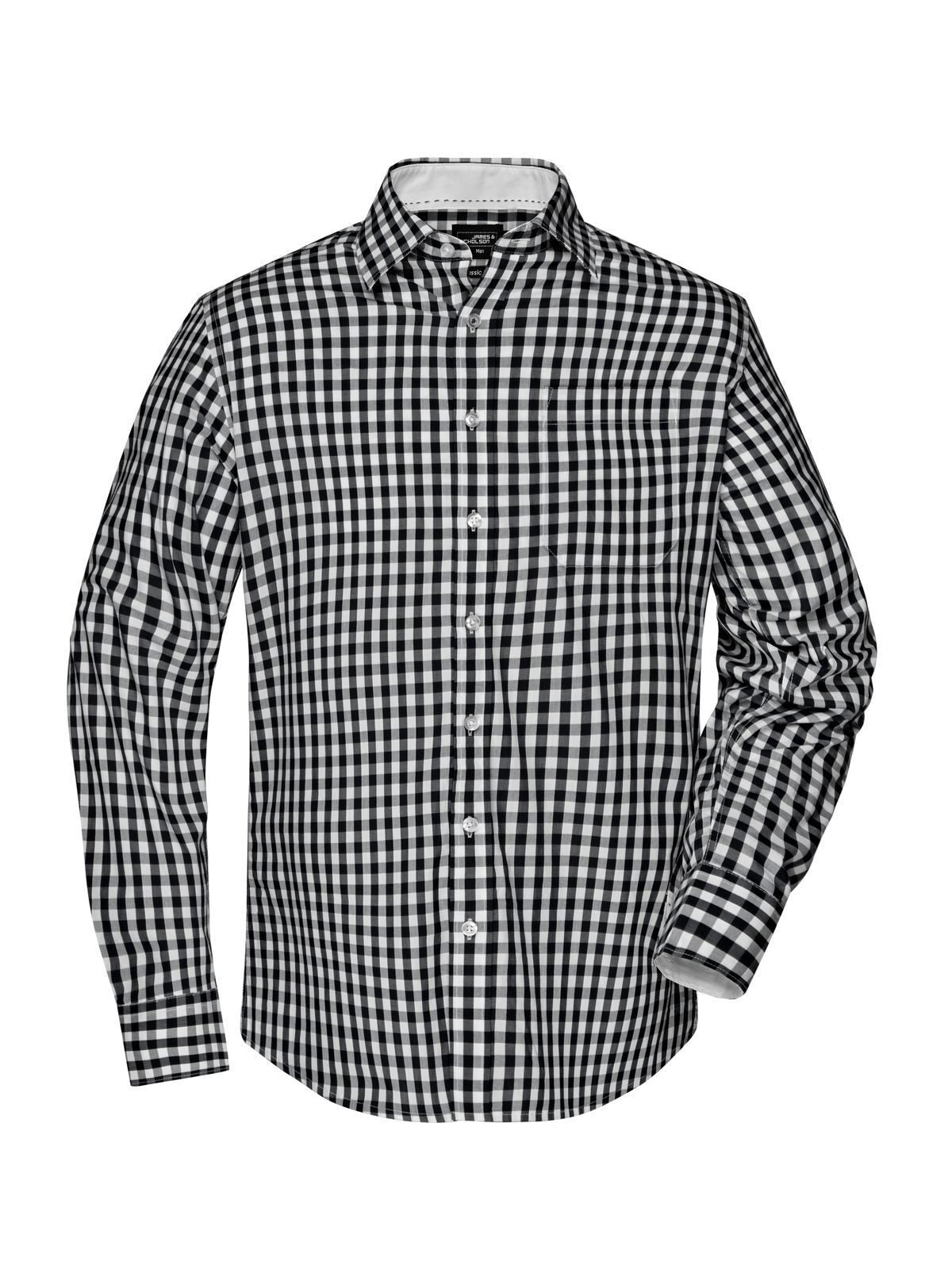 Men's Checked Shirt Daiber Black/White