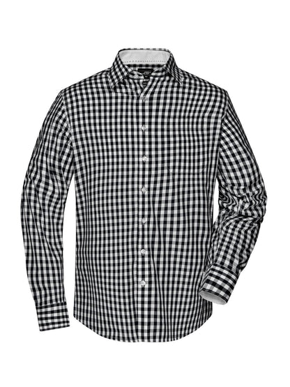 Men's Checked Shirt Daiber Black/White