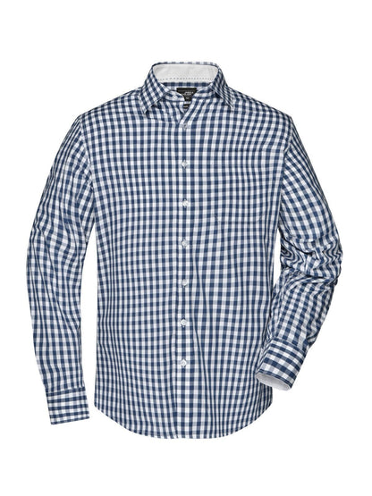 Men's Checked Shirt Daiber Navy/White