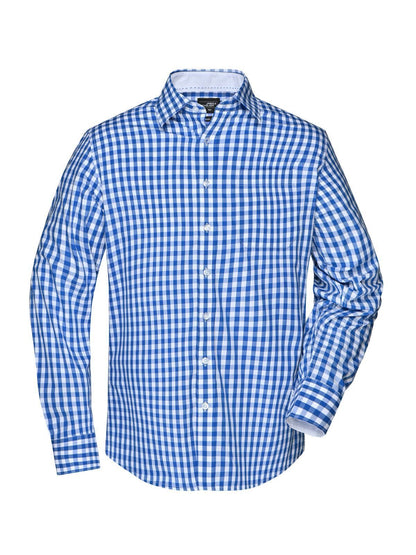 Men's Checked Shirt Daiber Royal/White