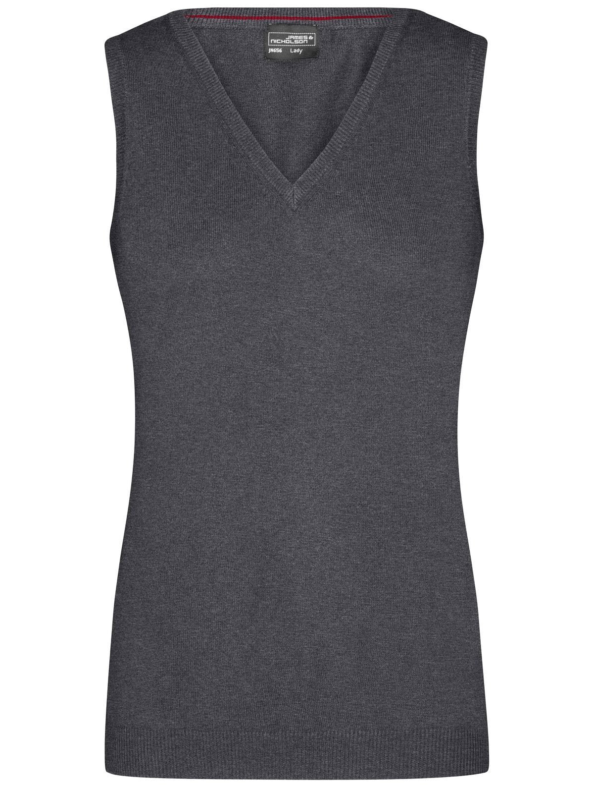 Ladies' V-Neck Pullover Daiber Anthracite-Melange