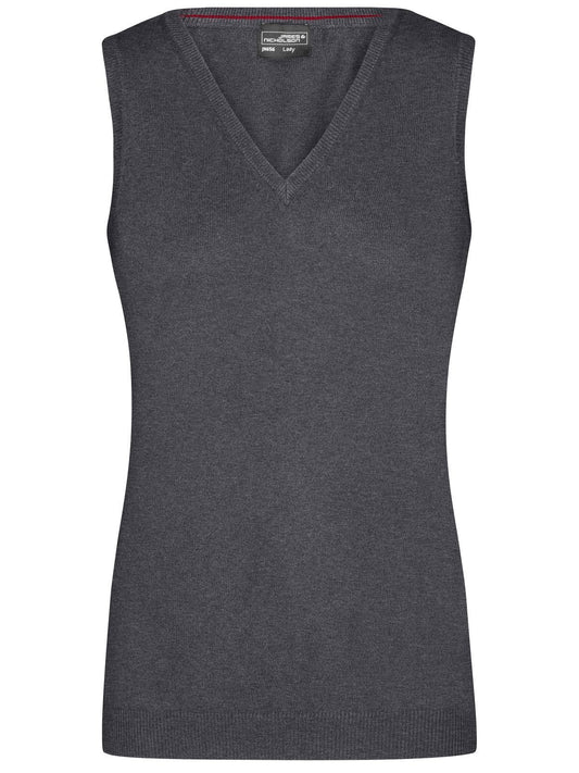 Ladies' V-Neck Pullover Daiber Anthracite-Melange
