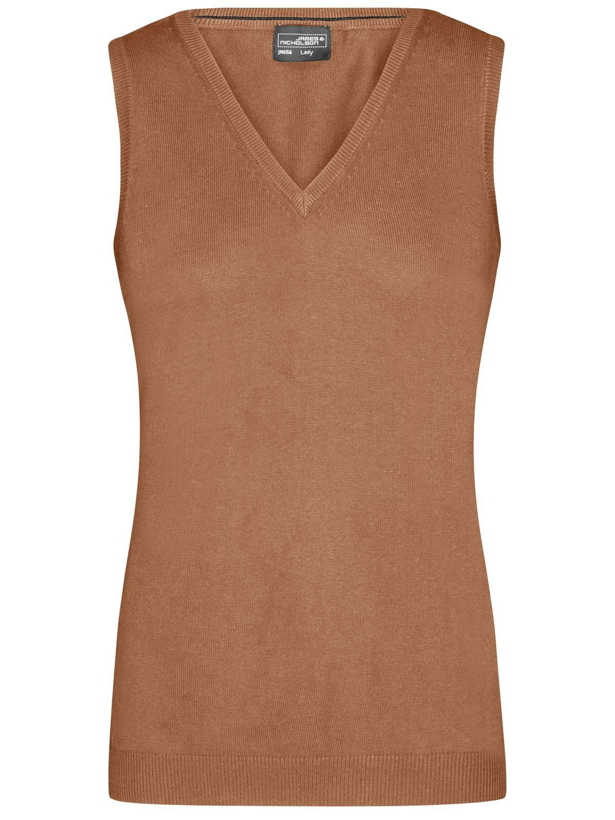 Ladies' V-Neck Pullover Daiber Camel