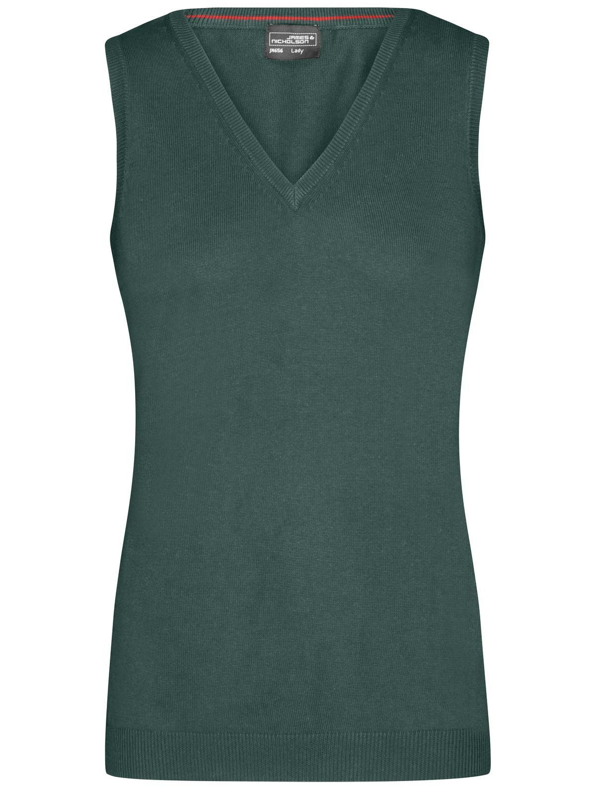 Ladies' V-Neck Pullover Daiber Forest Green