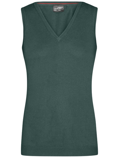 Ladies' V-Neck Pullover Daiber Forest Green