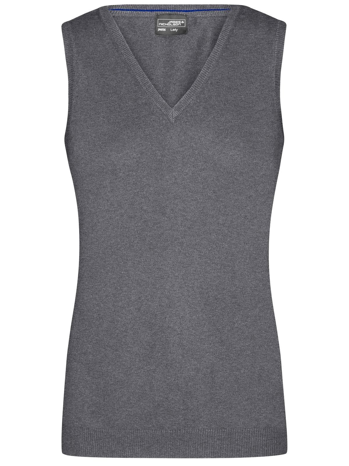 Ladies' V-Neck Pullover Daiber Grey-Heather