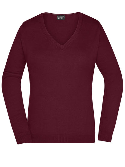 Ladies' V-Neck Pullover Daiber Bordeaux