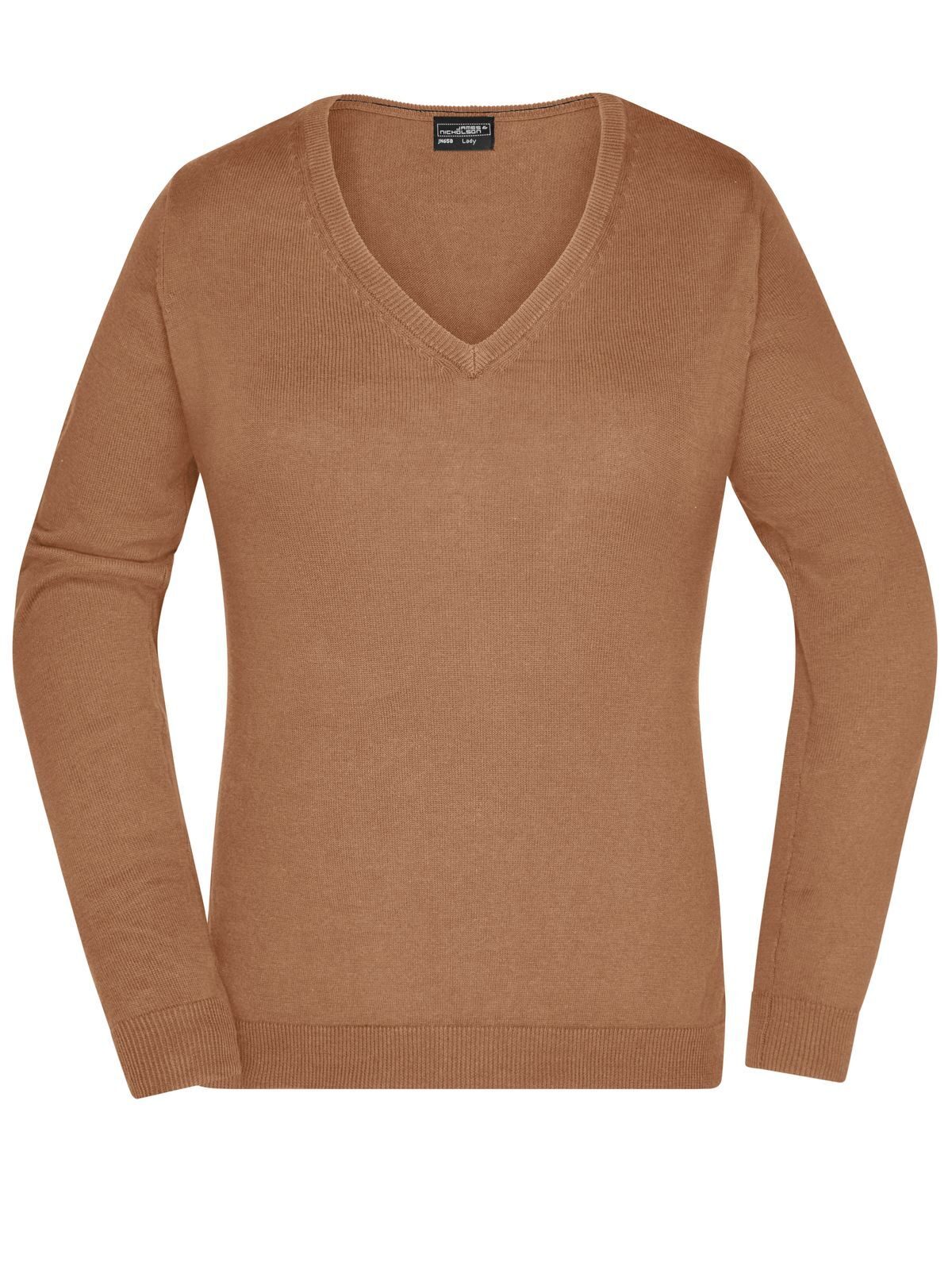 Ladies' V-Neck Pullover Daiber Camel