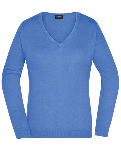 Ladies' V-Neck Pullover Daiber Glacier-Blue