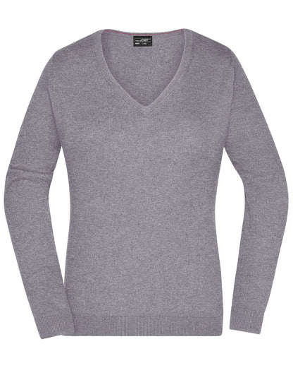Ladies' V-Neck Pullover Daiber Grey-Heather