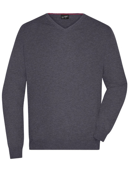 Men's V-Neck Pullover Daiber Anthracite-Melange