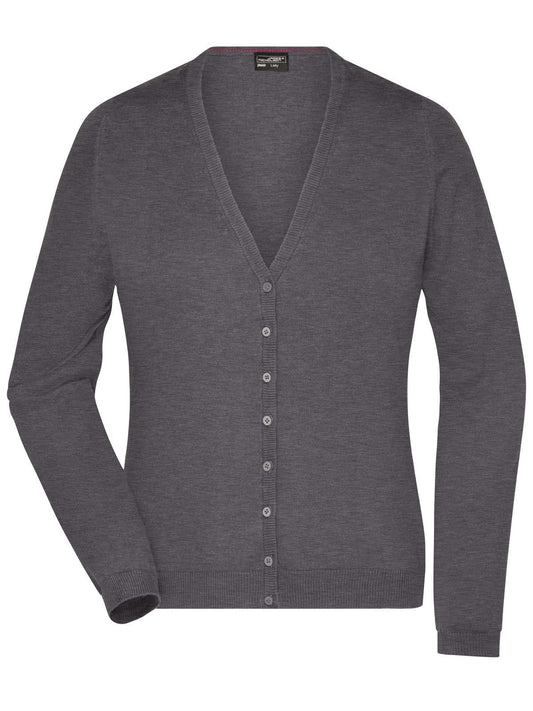 Ladies' V-Neck Cardigan Daiber Anthracite-Melange