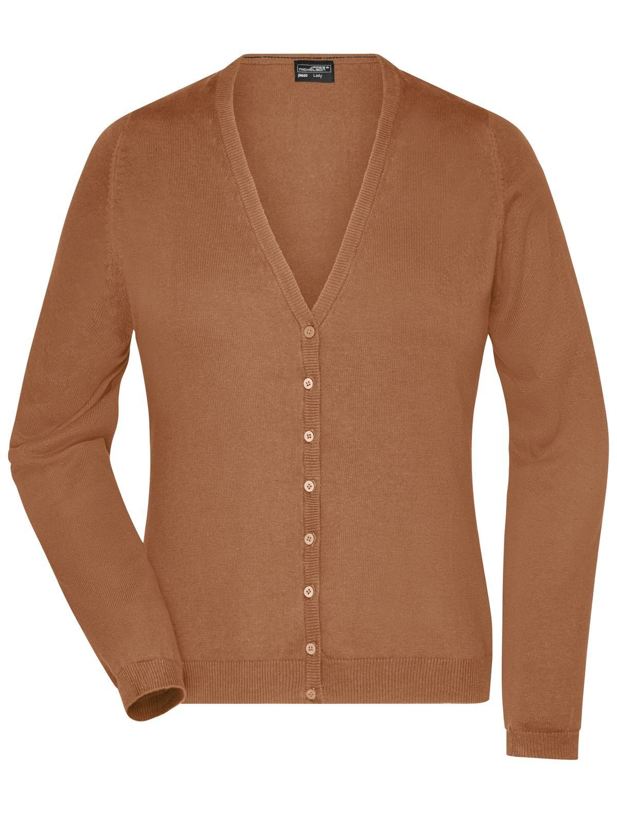 Ladies' V-Neck Cardigan Daiber Camel
