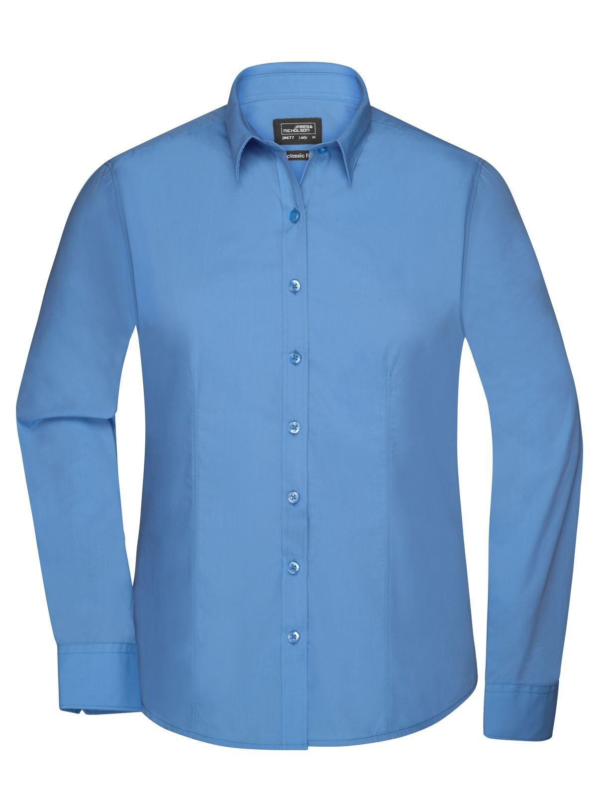 Ladies' Shirt Longsleeve Poplin Daiber Aqua