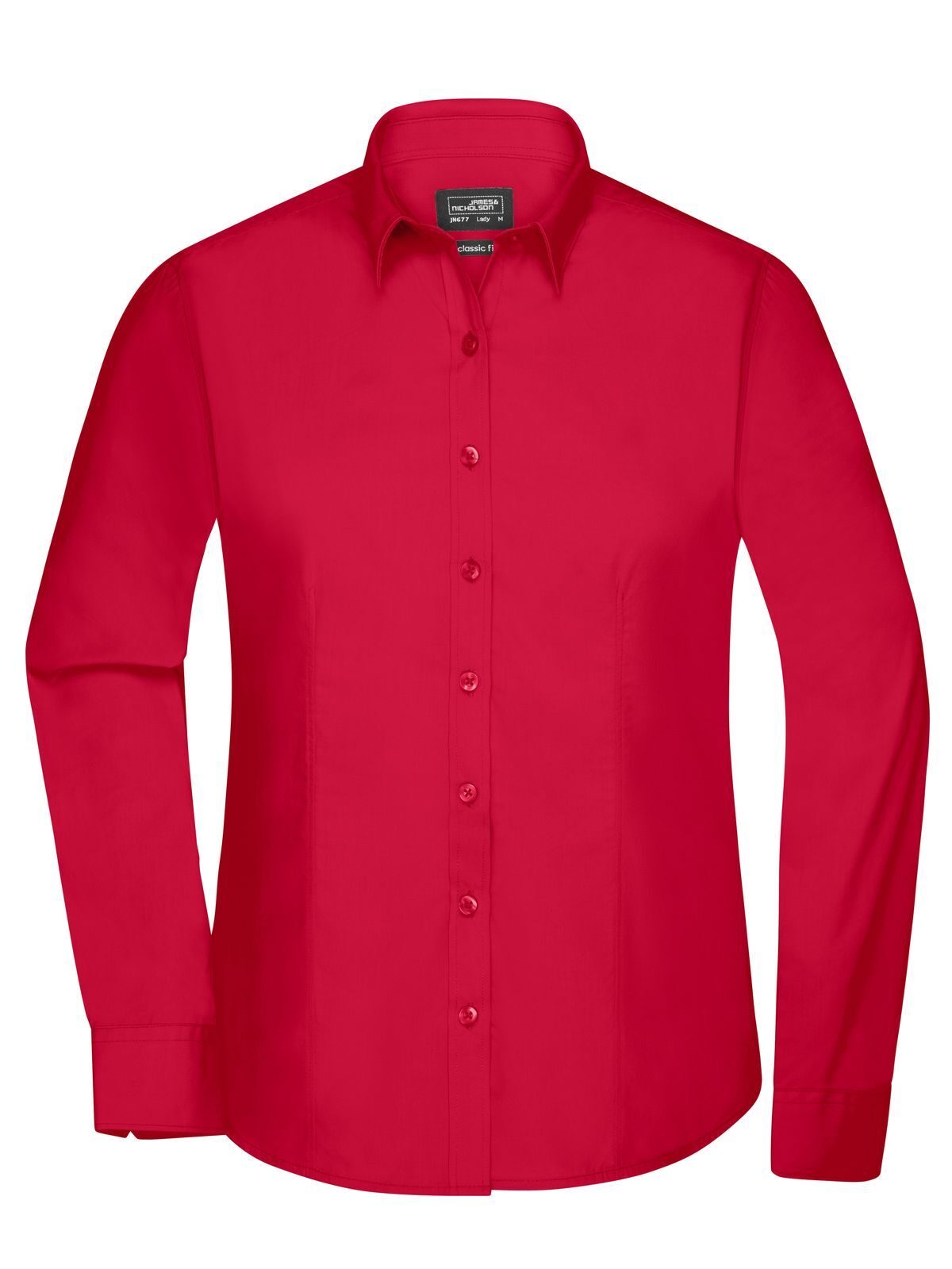 Ladies' Shirt Longsleeve Poplin Daiber Red