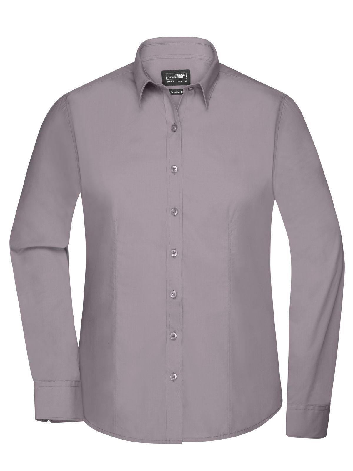 Ladies' Shirt Longsleeve Poplin Daiber Steel