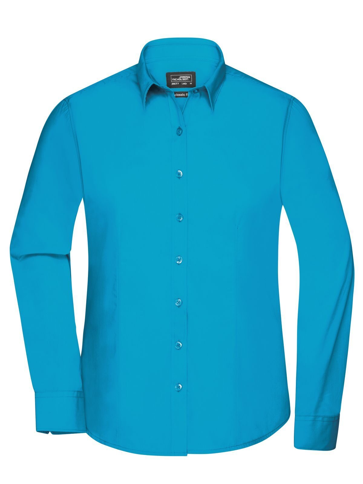 Ladies' Shirt Longsleeve Poplin Daiber Turquoise