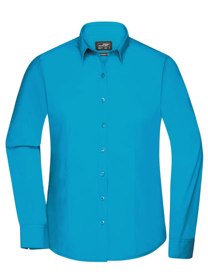 Ladies' Shirt Longsleeve Poplin Daiber Turquoise