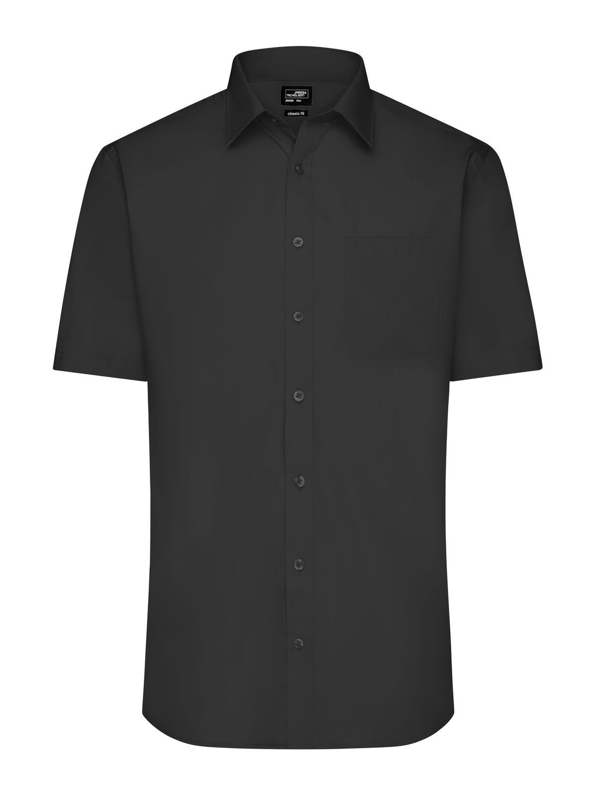 Men's Shirt Short sleeve Poplin Daiber Black