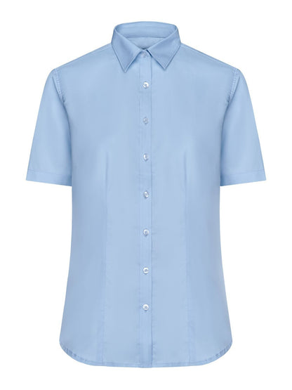 Ladies' Shirt Shortsleeve Micro-Twill Daiber Light-Blue
