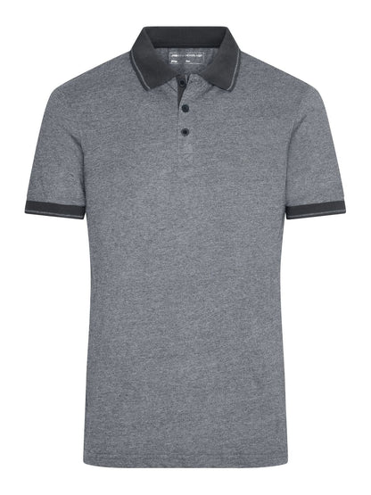 Men's Heather Polo Daiber Black-Melange/Black