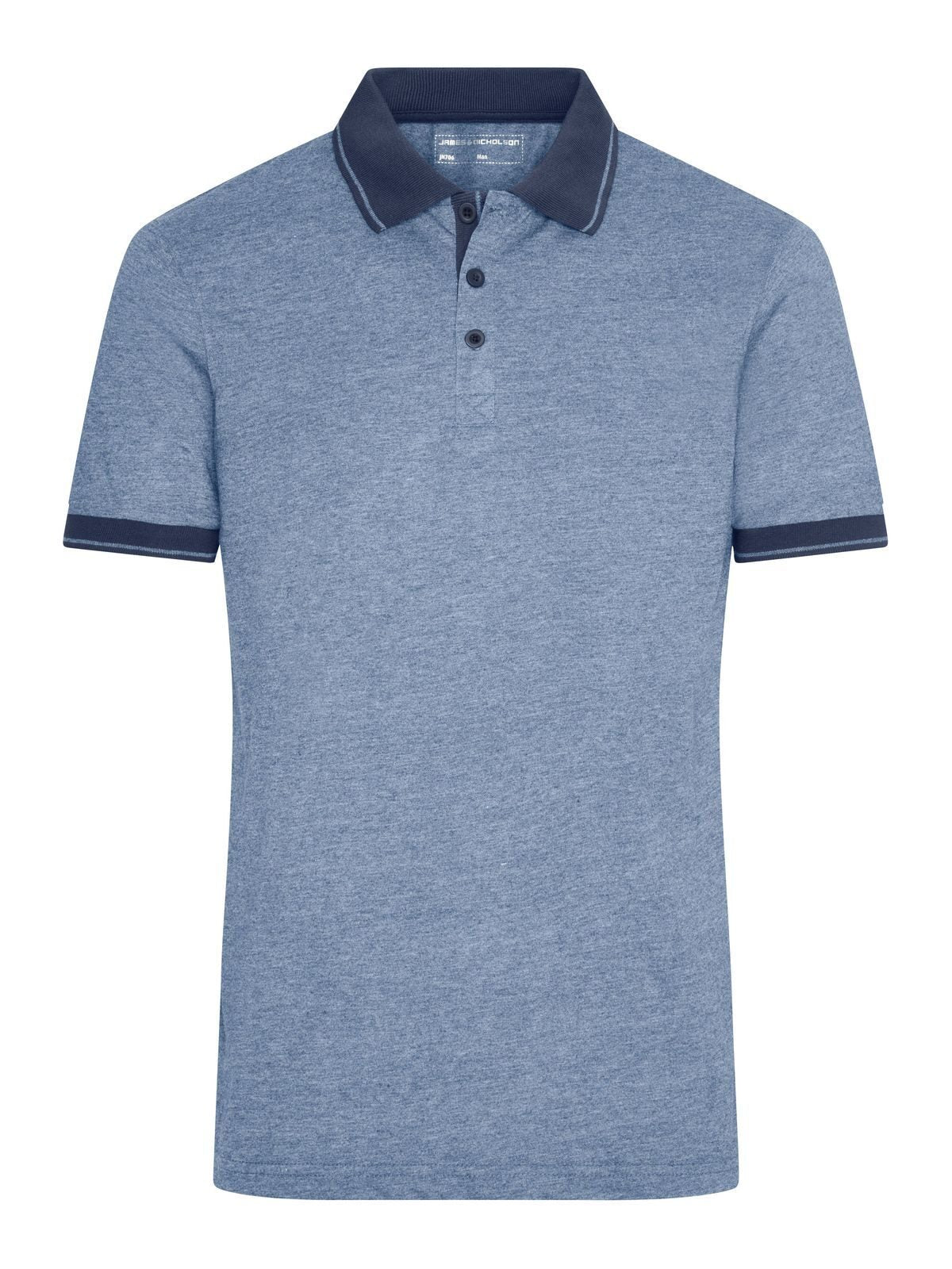 Men's Heather Polo Daiber Blue-Melange/Navy