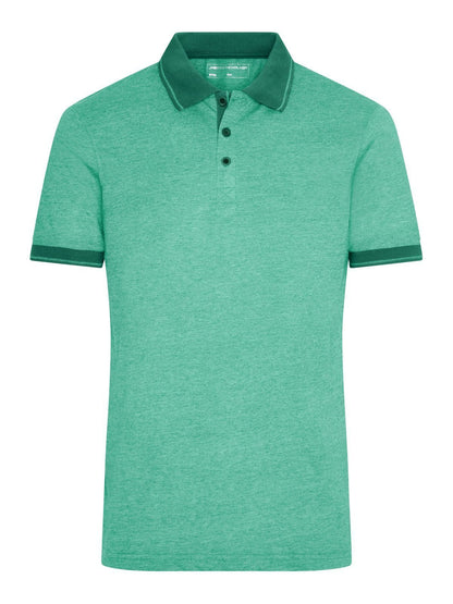 Men's Heather Polo Daiber Green-Melange/Dark-Green