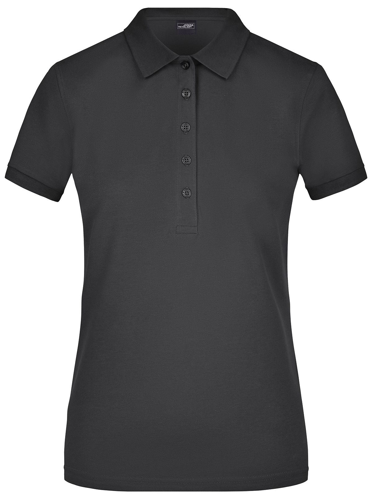 Ladies' Elastic Polo Piqué Daiber Black