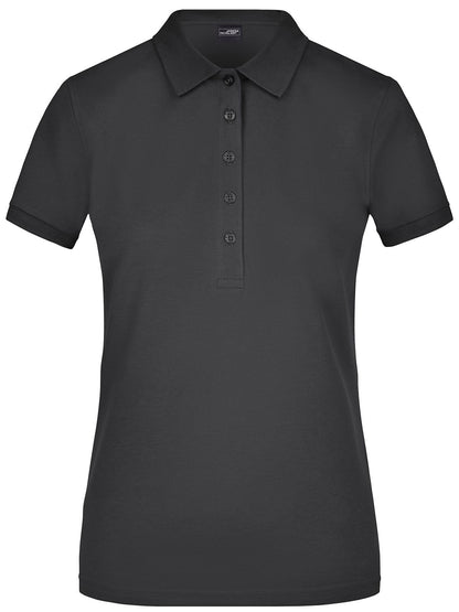 Ladies' Elastic Polo Piqué Daiber Black