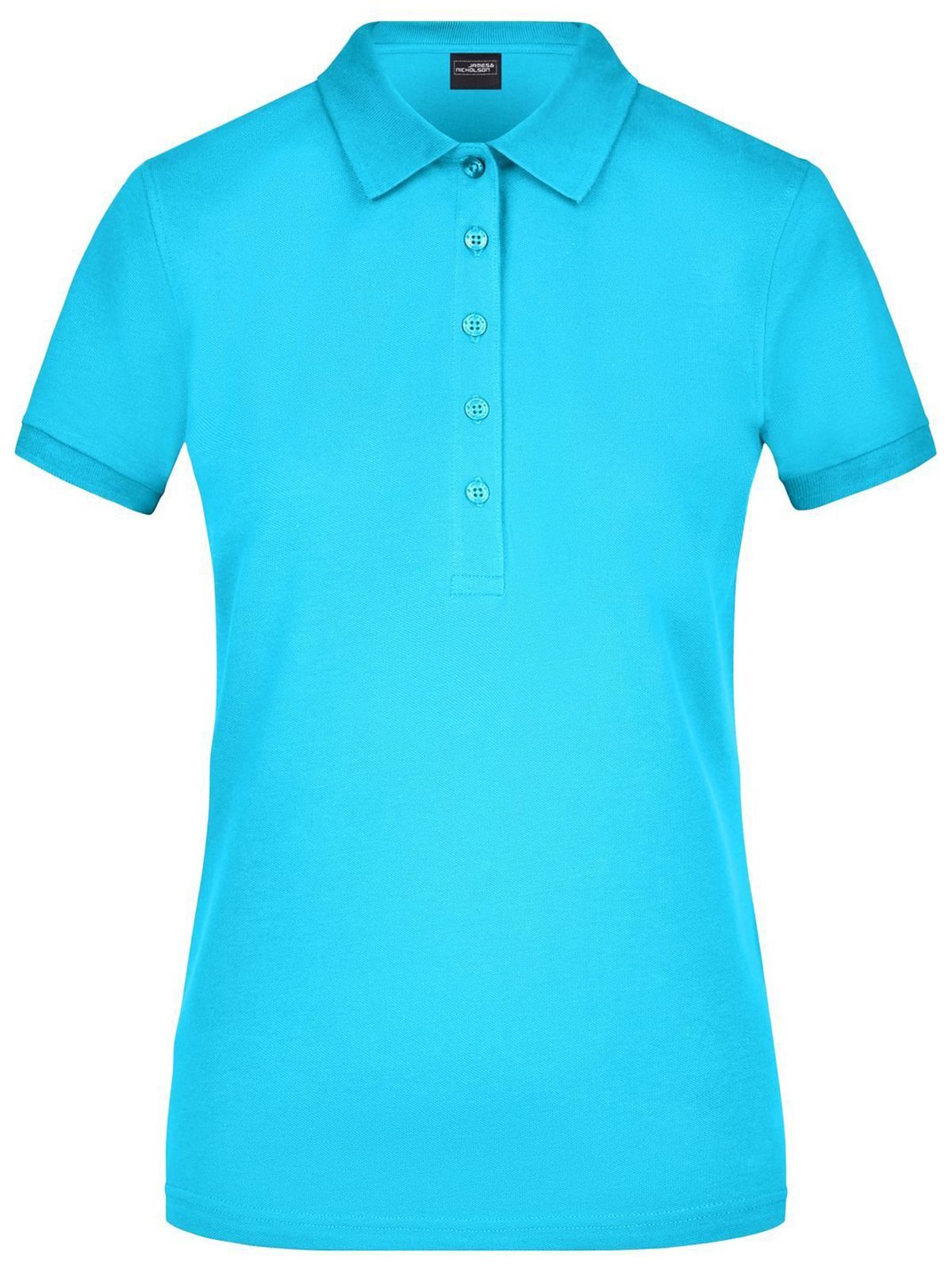 Ladies' Elastic Polo Piqué Daiber Turquoise
