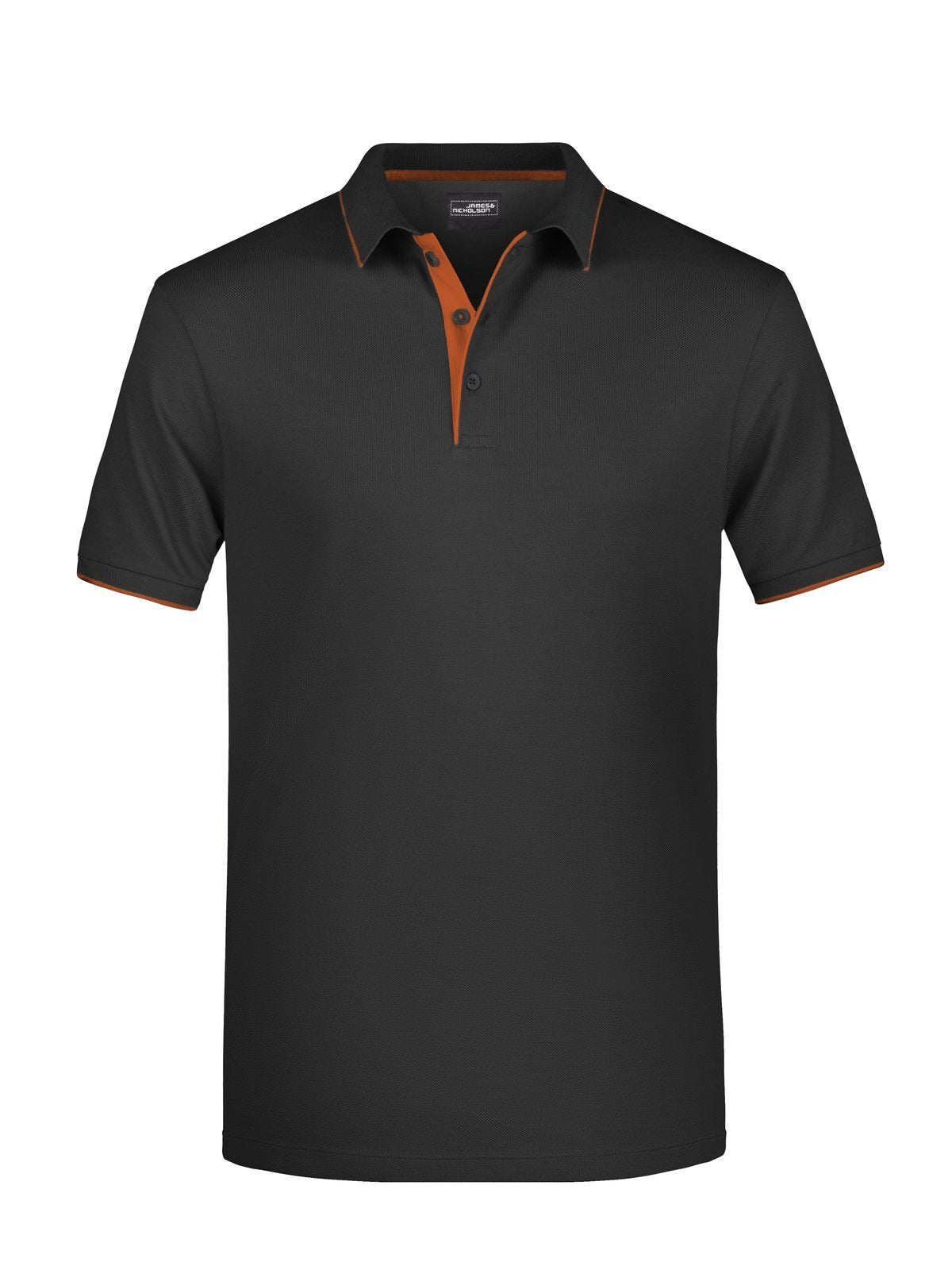 Men's Polo Stripe Daiber Black/Orange