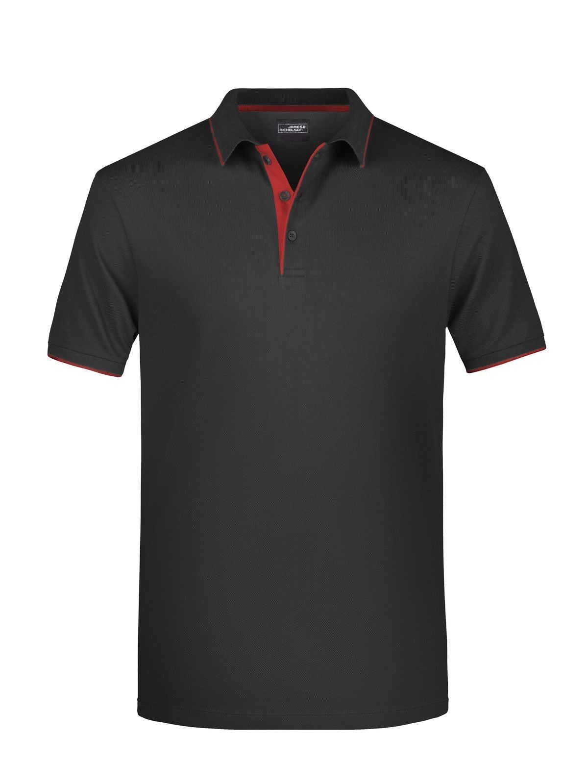 Men's Polo Stripe Daiber Black/Red