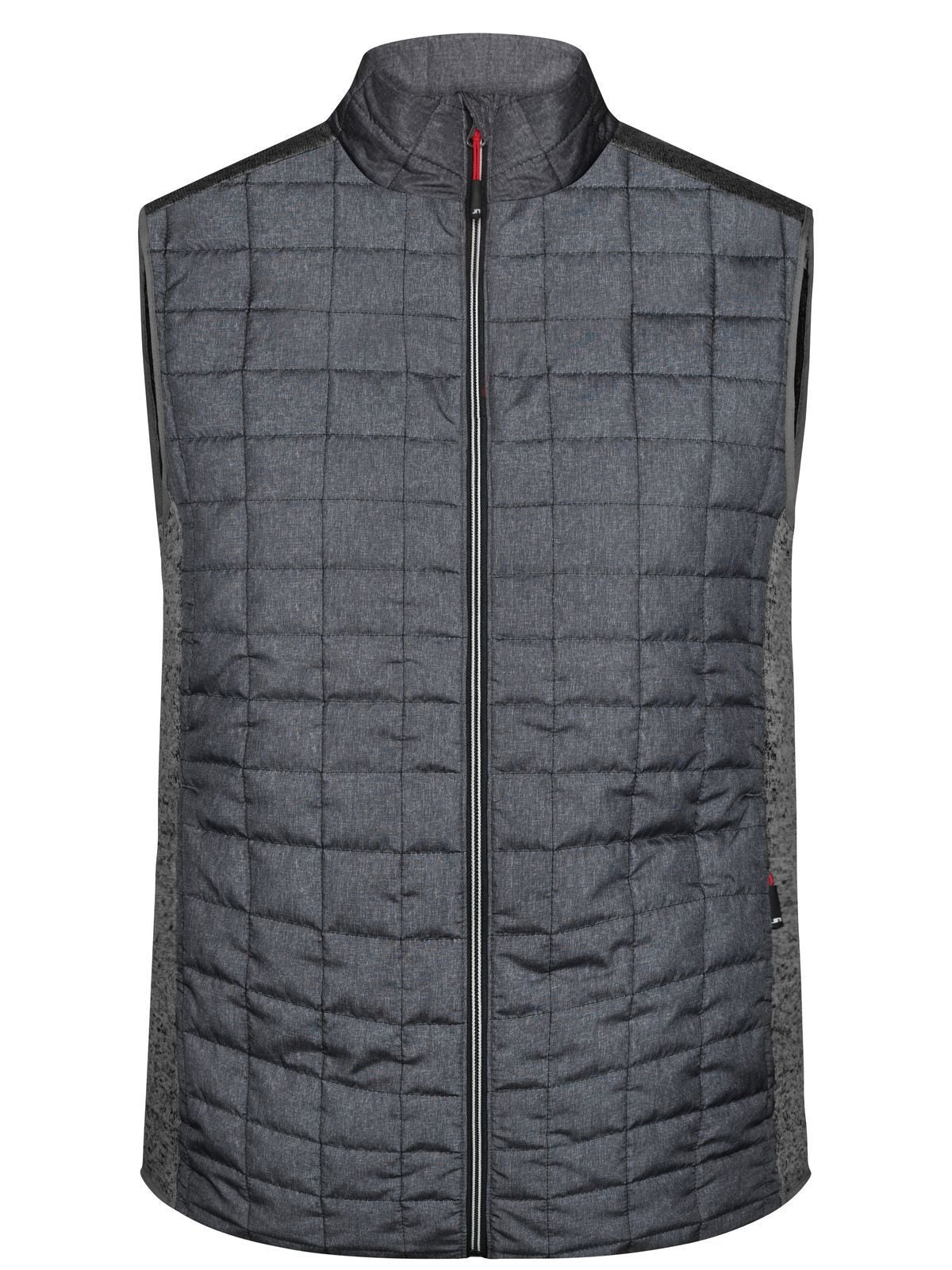 Men's Knitted Hybrid Vest Daiber Grey-Melange/Anthracite-Melang