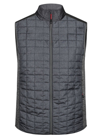 Men's Knitted Hybrid Vest Daiber Grey-Melange/Anthracite-Melang