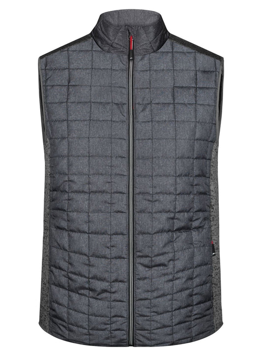Men's Knitted Hybrid Vest Daiber Grey-Melange/Anthracite-Melang