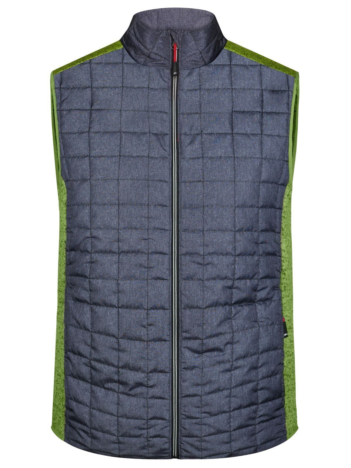 Men's Knitted Hybrid Vest Daiber Kiwi-Melange/Anthracite-Melang