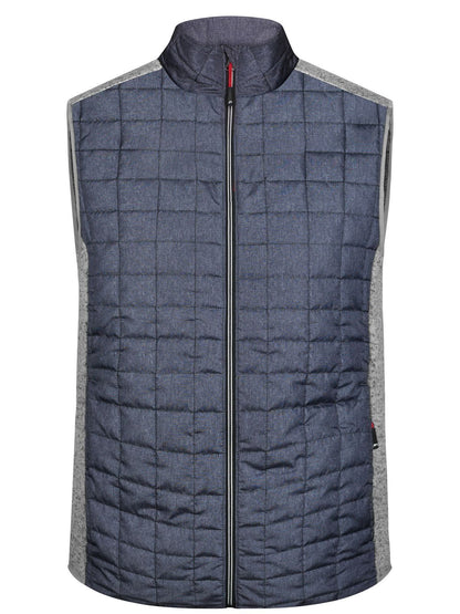 Men's Knitted Hybrid Vest Daiber Light-Melange/Anthracite-Melan