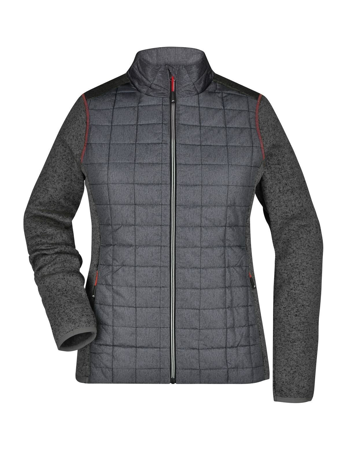 Ladies' Knitted Hybrid Jacket Daiber Grey-Melange/Anthracite-Melang