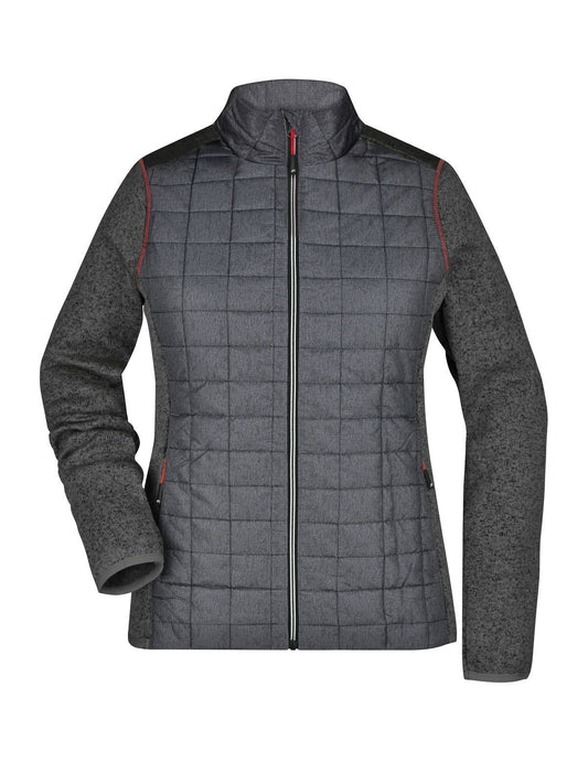 Ladies' Knitted Hybrid Jacket Daiber Grey-Melange/Anthracite-Melang