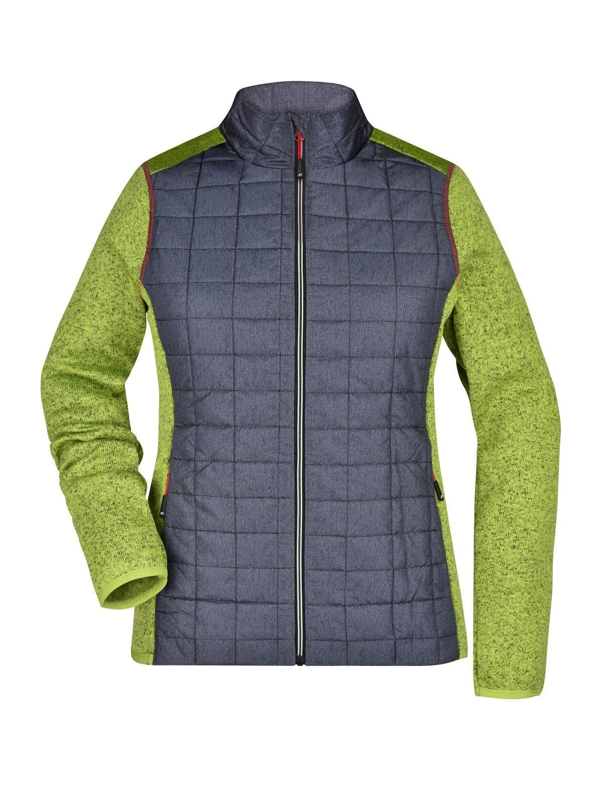 Ladies' Knitted Hybrid Jacket Daiber Kiwi-Melange/Anthracite-Melang